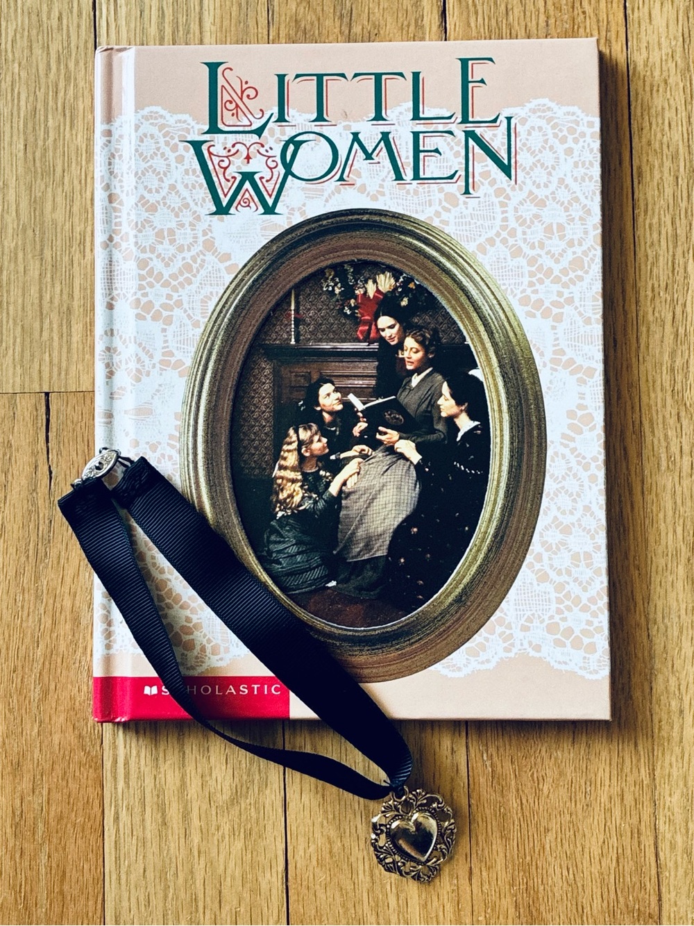 Little Women Hardcover & Necklace, Louisa May Alcott. Adapted by M J Carr. ‘95
